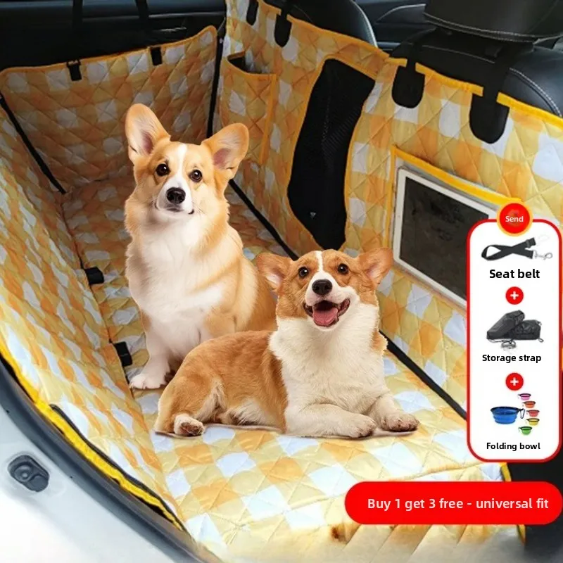 Waterproof Pet Car Seat for Dogs Bench Protector for Back Seat Anti Scratch Vehicle Mat Machine Washable Dog Blanket for Cars