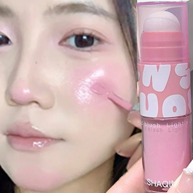 Double-ended Liquid Sponge Head Blush Waterproof Natural Lasting Matte Blusher Brightening Facial Contour Cheek Makeup Cosmetics