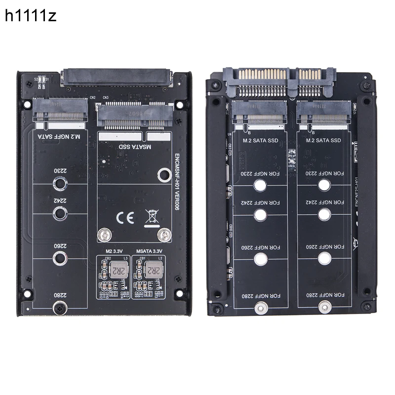 

JBOD SSD Adapter M.2 B+M Key to SATA3.0 6G 2.5" Adapter Riser Card Converter with Metal Case for 2230 2242 2260 2280 M2 SATA SSD