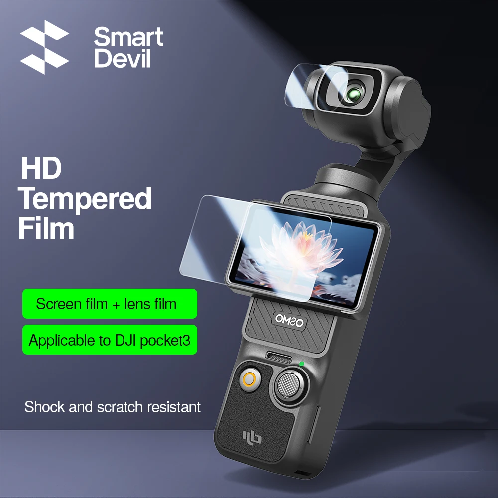 SmartDevil Screen Protector for Dji Osmo Pocket 3 HD Clear Tempered Glass Film Anti-fingerprint Anti-Scratch