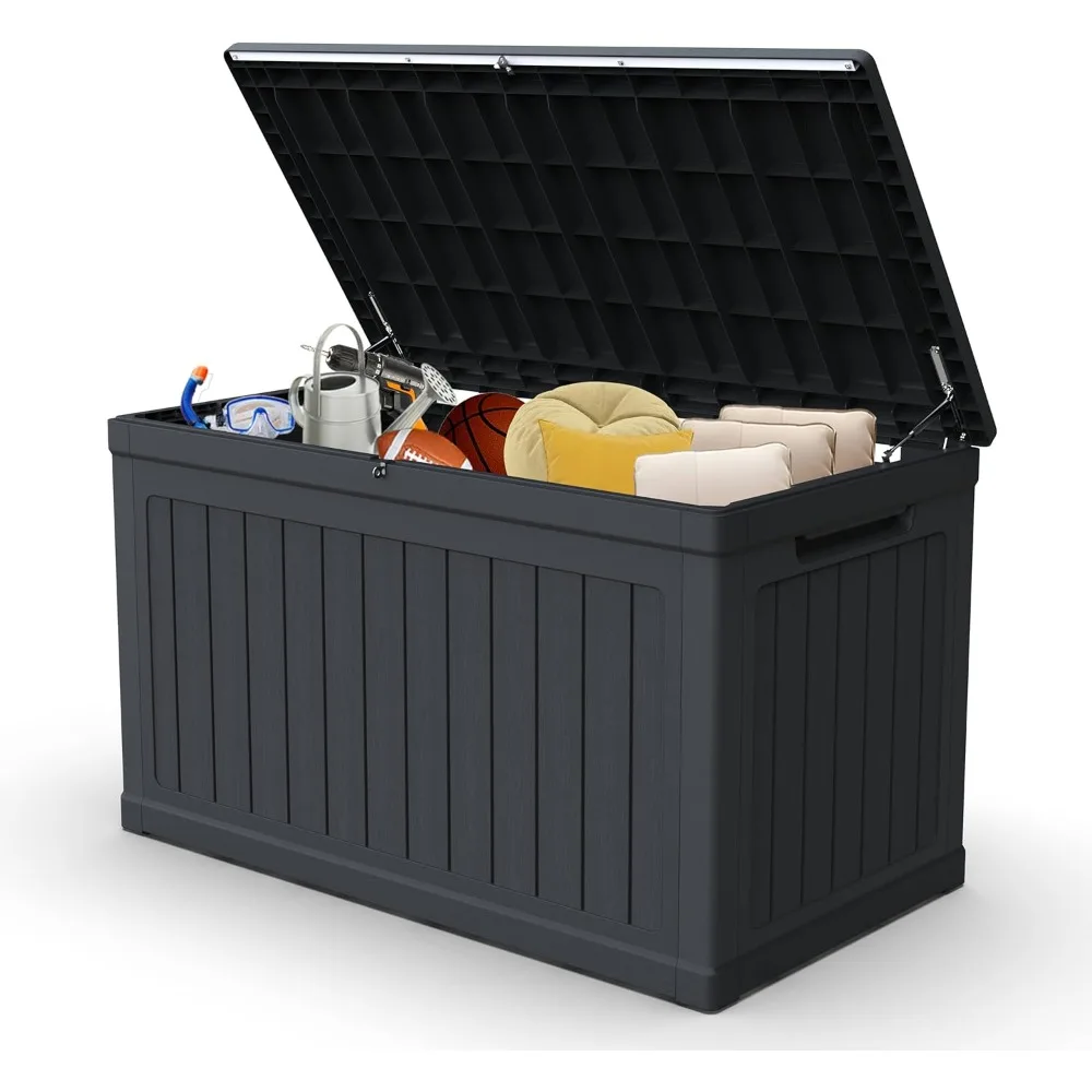 

230 Gallon Plus Outdoor Storage Box Waterproof, Patio Storage Deck Box Lockable, Outside Large Bin for Pool Cushion Furniture