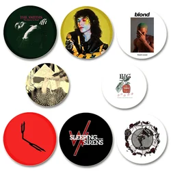 Round High Quality Pop Singer Badge Hip Hop Rap Music Album Cover Logo Brooches Accessories Fans Gifts Creative Soft Button Pins