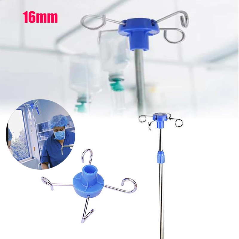 

1Pc Infusion Stand Clinic Hook Iv Bag Rack Hanging Pole Hanger Drip Holder Vertical Display Bottle Medical Steel Inverted