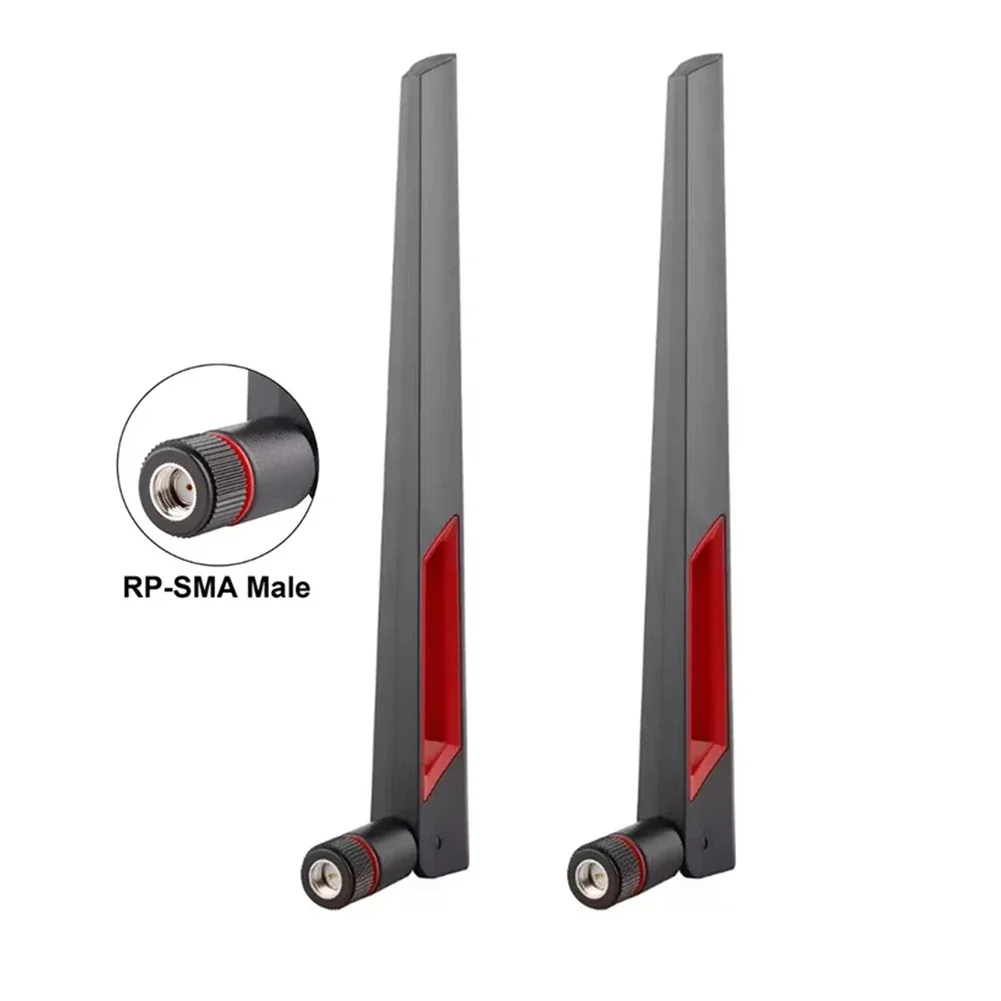 2pcs High Gain 6dBi Tri-Band Antenna Compatible with For WiFi 6E Routers Motherboards Cards USB Adapters and IP Cameras