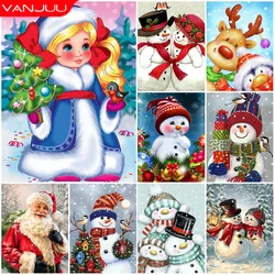 Christmas 5D DIY Diamond Painting Kit Snowman Diamond Embroidery Painting Santa Full Diamond Mosaic Christmas Home Decor Gift