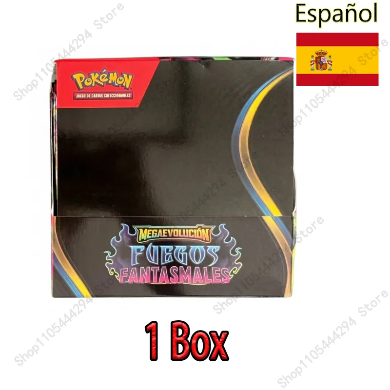 Spanisch Englisch 360 Stück Pokemon TCG Mega Evolution Phantasmal Flames Classics Booster Box Pokemon Sammelkarten-Box für Jungen Geschenke