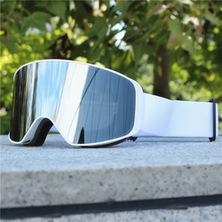 Sneeuwbril met magnetische lens Dubbellaags anticondens UV-bescherming voor skiën Snowboarden High-definition duidelijkheid Unisex skiën