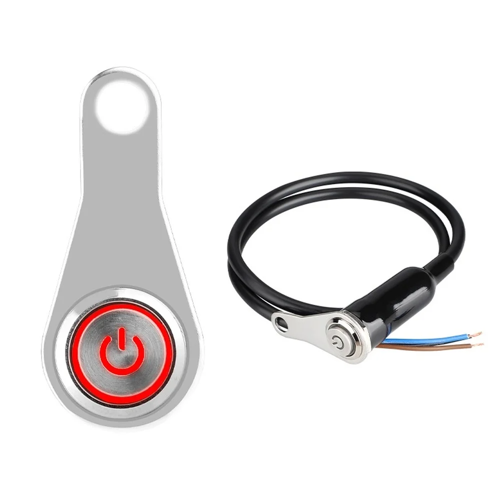 

Motorcycle Handlebar Power Switch Metal Construction Self Locking Type with LED Light Indicator Compatible with Standard Wiring