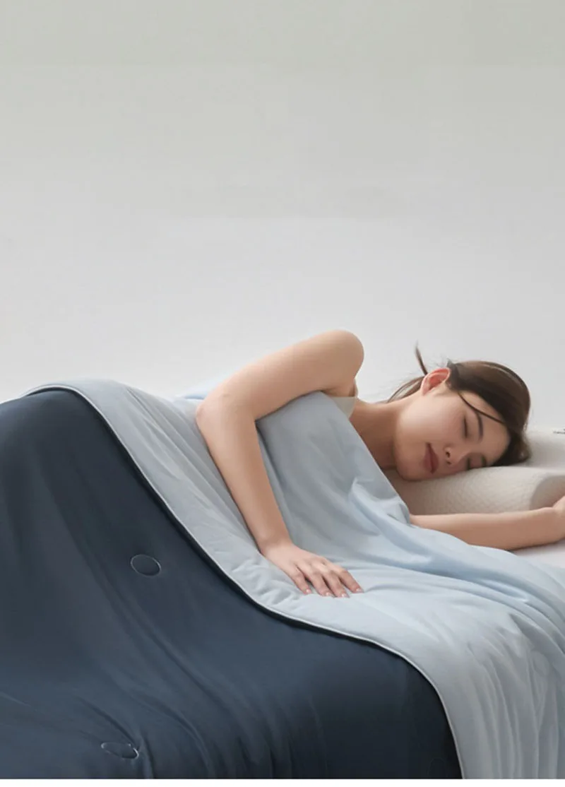 Summer Thin Quilt Cool And Comfortable Ice Silk Thin Quilt Blanket Single Double Luxury Washed Silk Air Conditioner Quilt