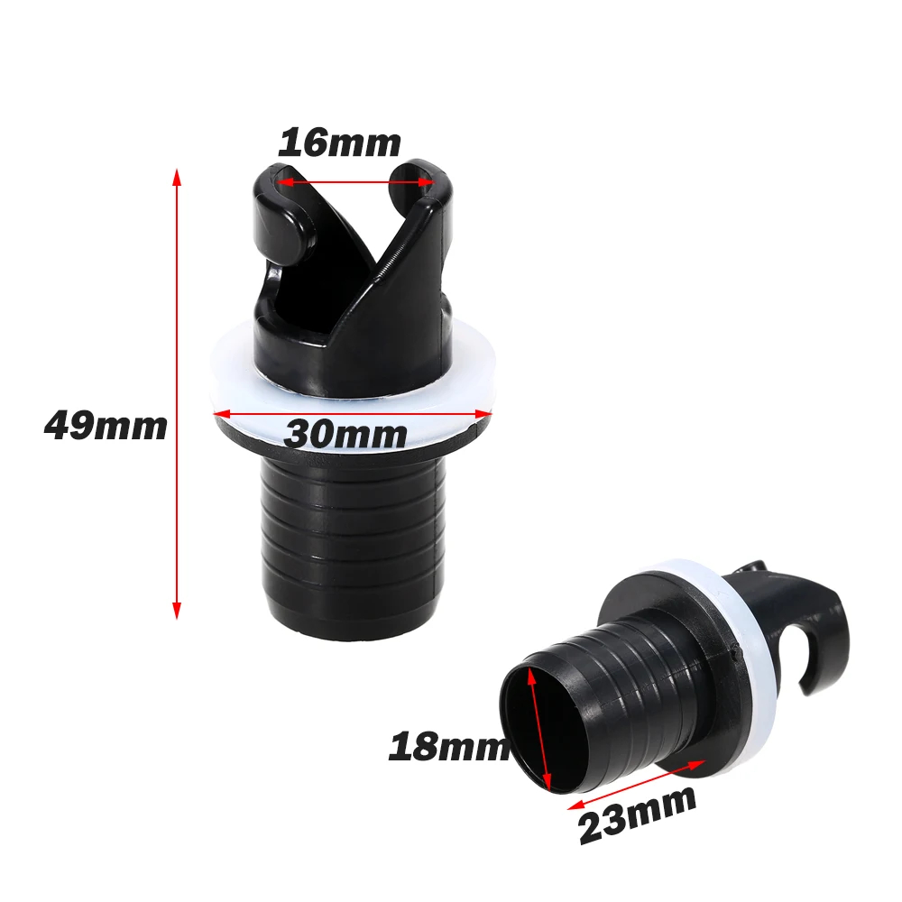 2Pcs Inflatable Boat Kayak Air Valve Adapter Inflation Air Foot Pump Hose Adapter Valve Connector