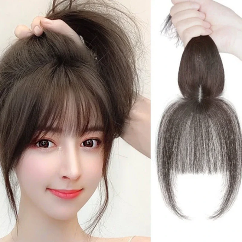 

Hair Bangs Side Fringe for Women 3D Middle Part False Bangs Clip-in Exrensions Invisible Hairpieces synthetic