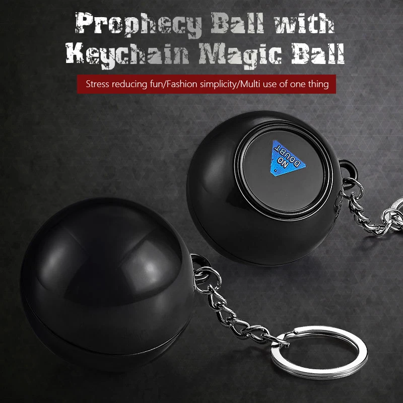 Prophecy Ball Keychain 4.5CM Portable Magical Prediction Ball For Stress Relief Decision Making Magical Answer Ball Holder Gifts