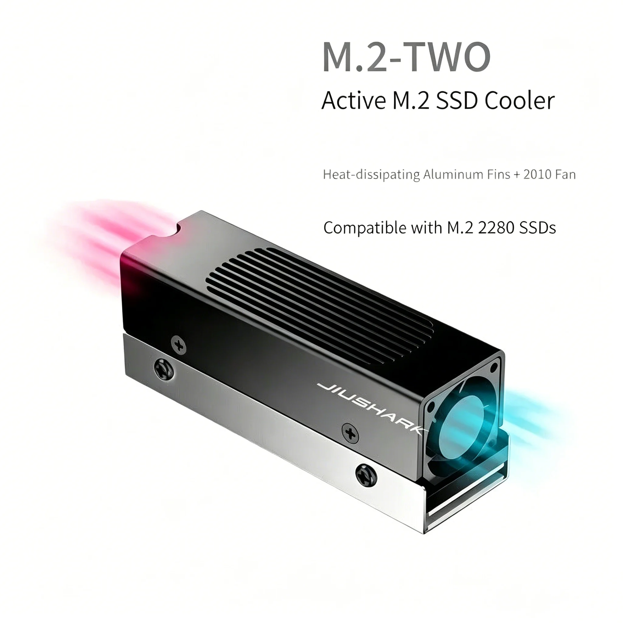 

M.2 2280 SSD Heatsink Fan with Aluminum Fin for PCIe 5.0, Thermal Paste for SSD