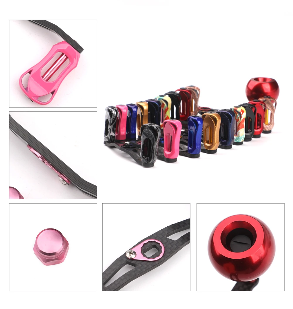 ROLLFISH Angelrollengriff, Kipphebel, Kohlefaser, leicht, 19–29 g, ergonomisches Design, mehrfarbig, Angelwerkzeuge, Zubehör – Detail 3