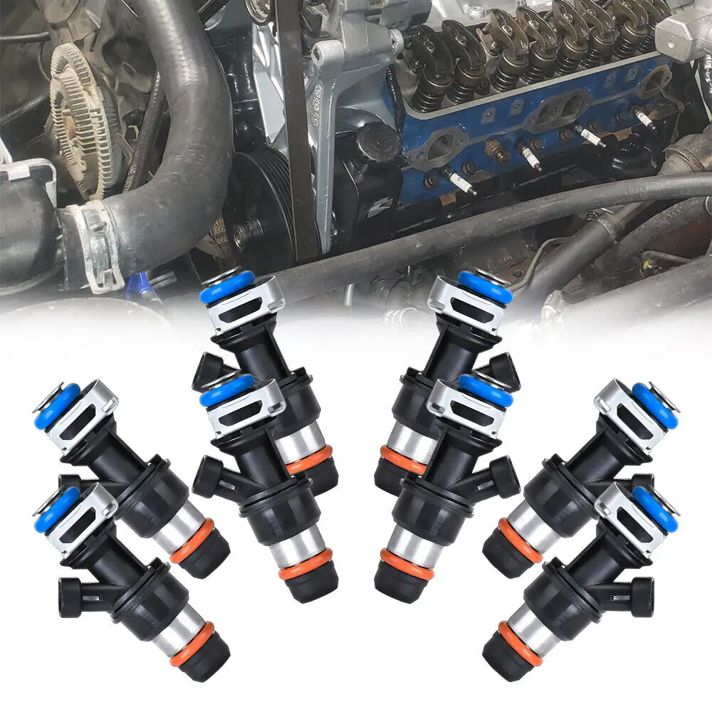 

8Pc Standard Fuel Injectors 25317628 For 01-07 GM Chevy GMC Truck 4.8L 5.3L 6.0L