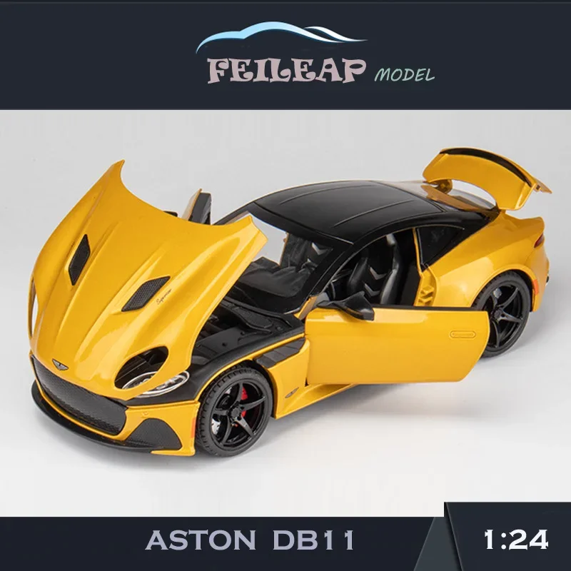 Alloy 1:22 Aston Martin DBS Car Model Diecasts Toy Car with Sound and Light Model Pendants Metal Collection Voiture Miniature