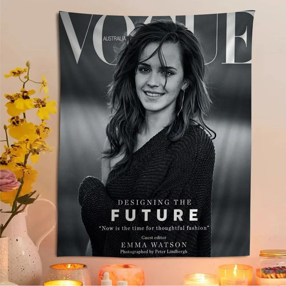 الممثلة E-Emma Watsons DIY نسيج الجدار لغرفة المعيشة ديكور المنزل النوم جدار ديكور فني