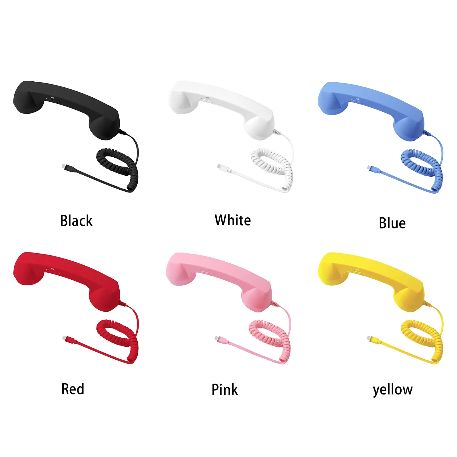 سماعة الهاتف الرجعية نوع C الإبداعية سماعة الهاتف المحمولة خمر سماعة الهاتف لمؤتمرات الفيديو المحمول الخليوي