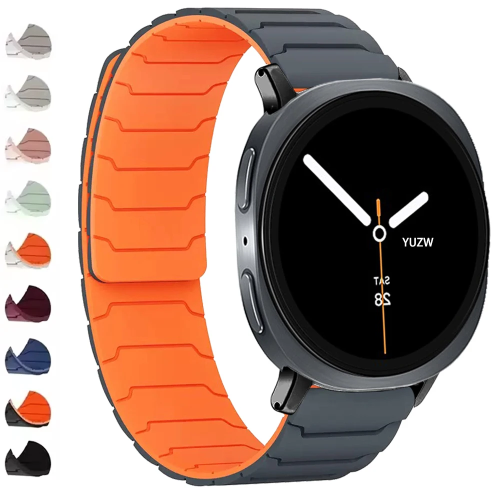Magnetisches Silikonarmband für Samsung Galaxy Watch 8 40 mm 44 mm/Galaxy Watch 8Classic 46 mm Sportband Ersatz weiche Armbänder