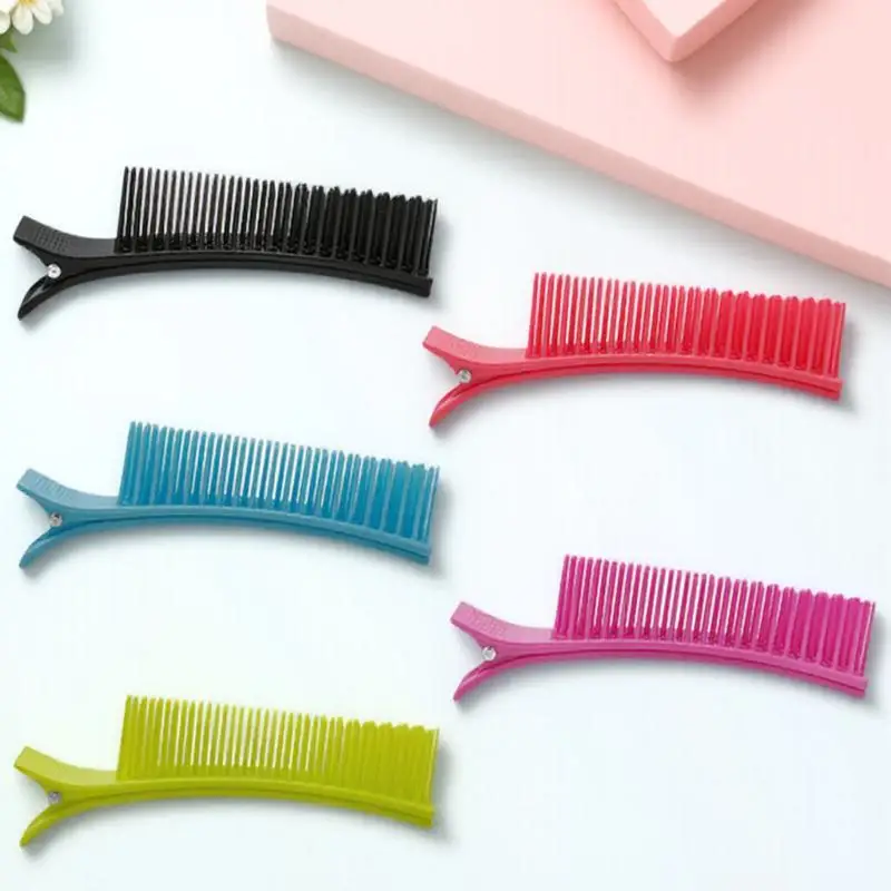 2Pcs Professional Hair Sectioning Clips Salon Hair Clips with Comb Lightweight Portable for Home Travel Styling Cutting Dyeing