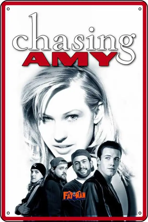 Chasing Amy (1997) Movie Vintage Tin Sign Poster Wall Art Decor Public Sign Metal Tin Sign 8x12 Inches