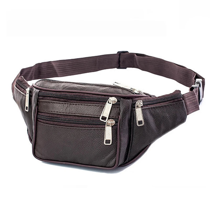 Herren-Hüfttasche aus PU-Leder, Gürteltasche, Herren-Bauchtasche aus Kunstleder, modische, luxuriöse kleine Umhängetasche für Herren. – Detail 16