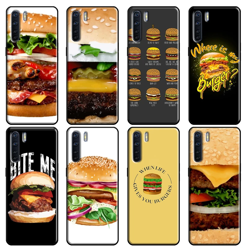 Gourmet Burger Case For OPPO Reno 2 Z 4 Pro A5 A9 A31 A53 2020 A1K A3S A5S A15 A52 A72 A83 F5 F7 Cover