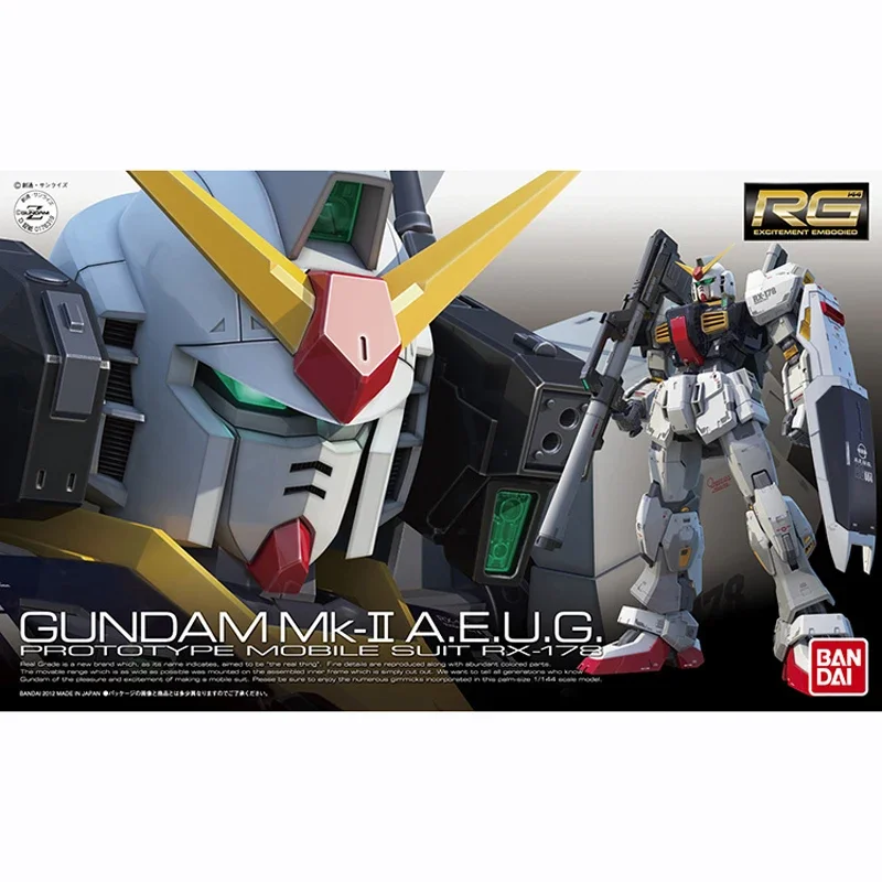 

Original Bandai Gundam Anime Figure RG 08 1/144 RX-178 Mk2 GUNDAM Assembly Model Anime Action Figures Toys for Children 14cm PVC