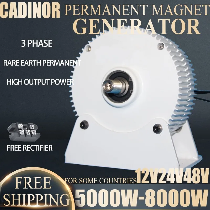 8000W Wind Turbine Generator 12V 24V 48V 500Rpm AC DC Power Magnetic Dynamo Water Turbine Hydro Alternator Free Energy Windmill