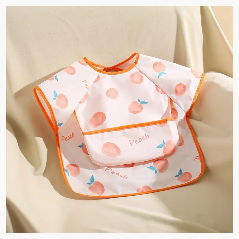 Summer Baby Sleeveless/Short Sleeve Bibs Waterproof Apron Art Smock for Kids Stuff Chest Protection Infant Feeding Burp Cloths