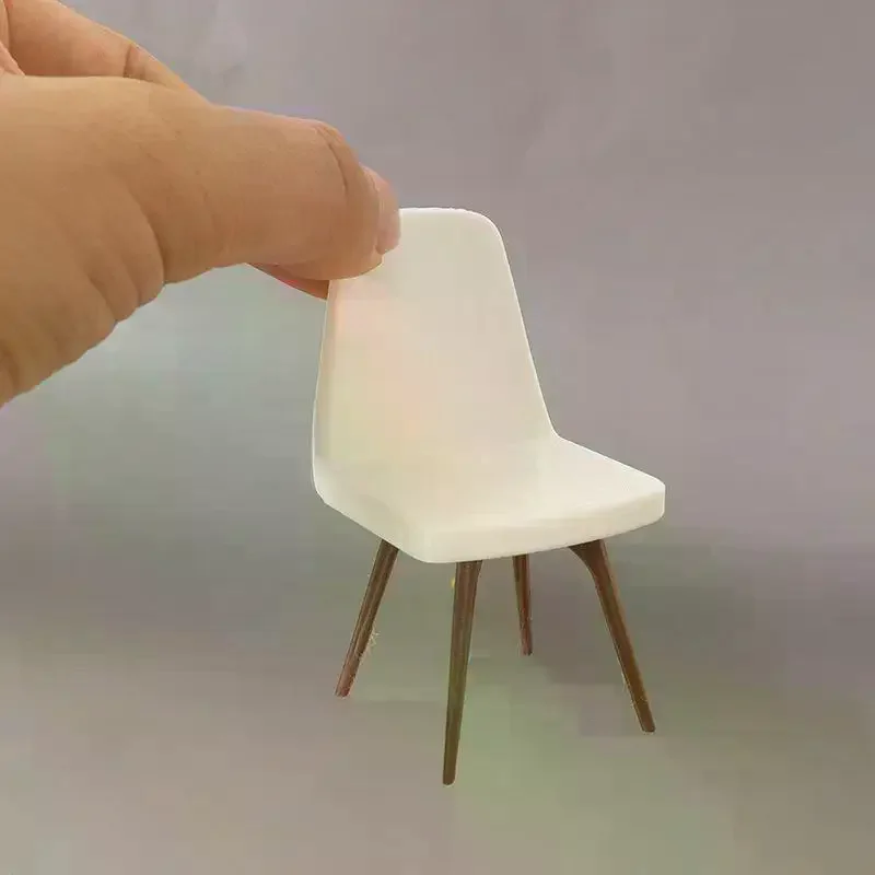 Mini silla de simulación para casa de muñecas, modelo de muebles para casa de muñecas, decoración, casa de muñecas de juguete, accesorios de construcción de microescena, 1/12