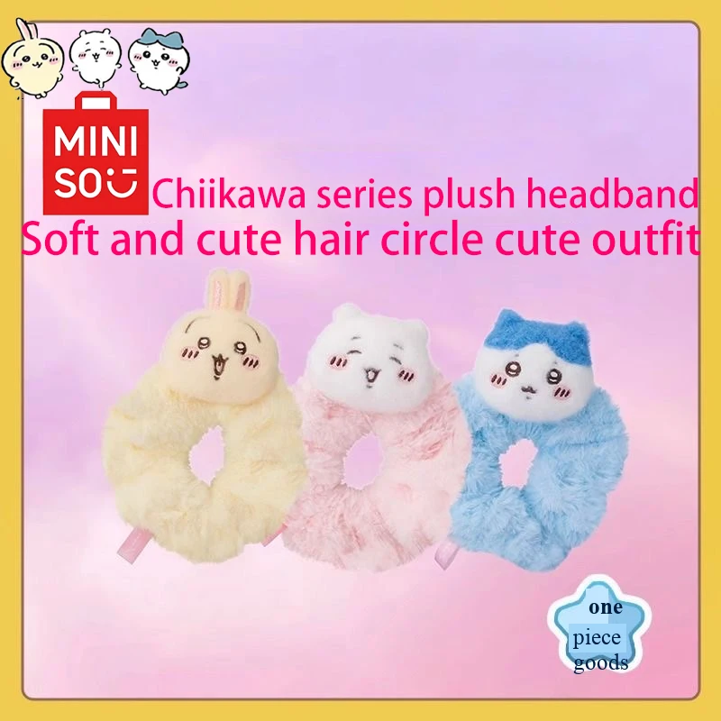 

MINISO NEW Chiikawa Cute Doll Hair Clip Series kawaii Usagi Cartoon headband Hachiware hair tie Girls' accessories Gift toys