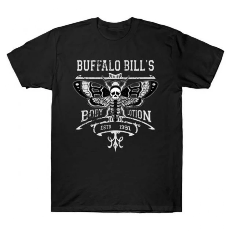 Buffalo Bills Body Lotion Silence of the lambs Horror movie Hannibal Gift t shirt Dr Lecter Scary Graphic Clothes All size Tee