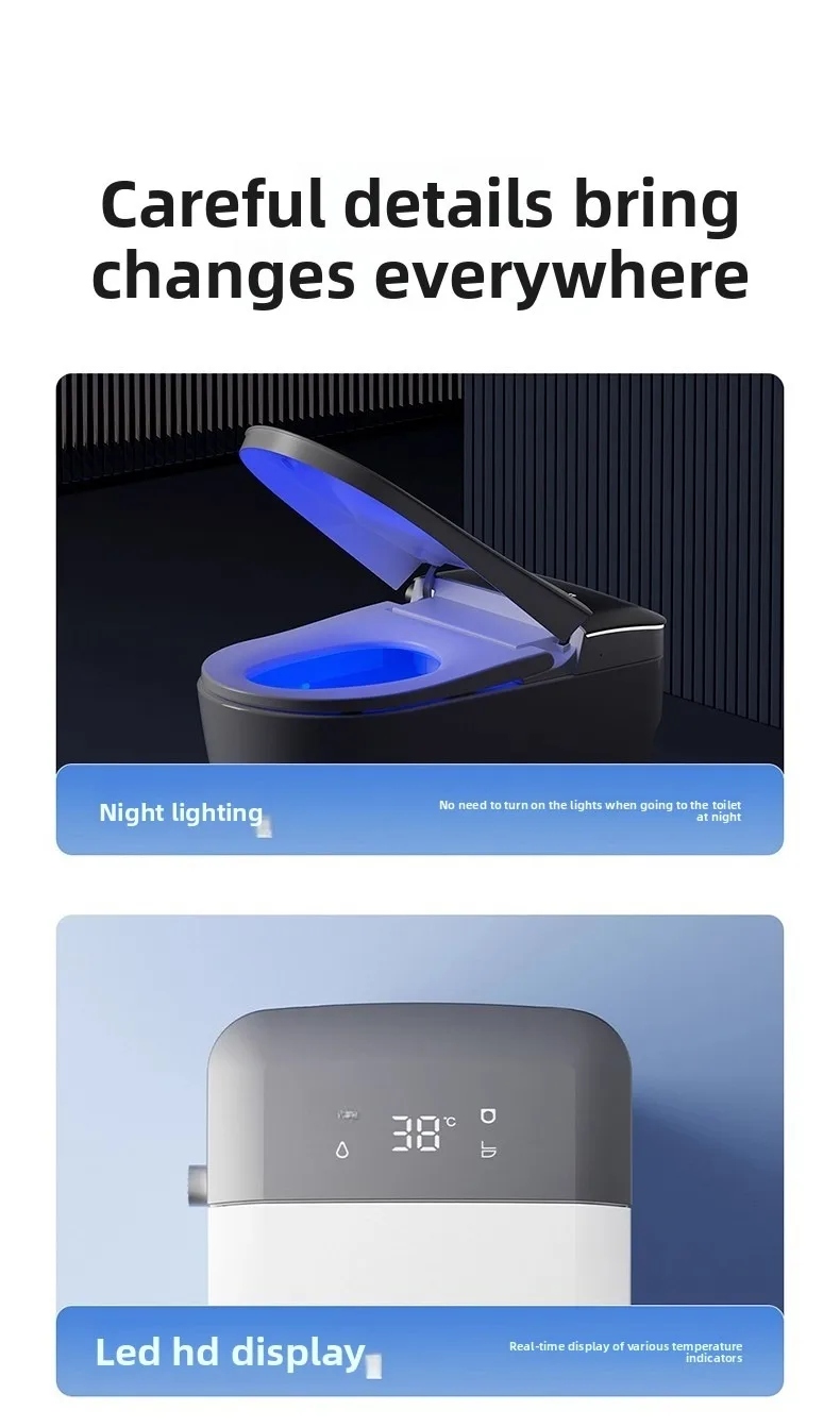 Banheiro inteligente integrado para limpeza e secagem automática