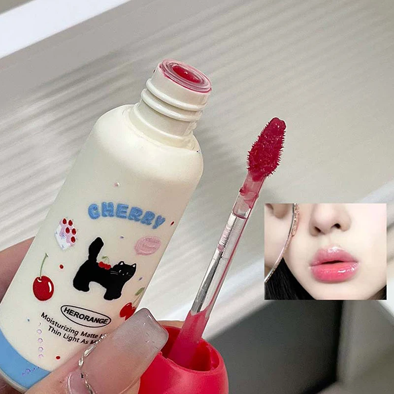 1 szt. HERORANGE Meow Whisper Mirror Lip Gloss Nawilżający, długotrwały, wodny, błyszczący błyszczyk do ust, kosmetyk do makijażu ust na wiosnę i lato