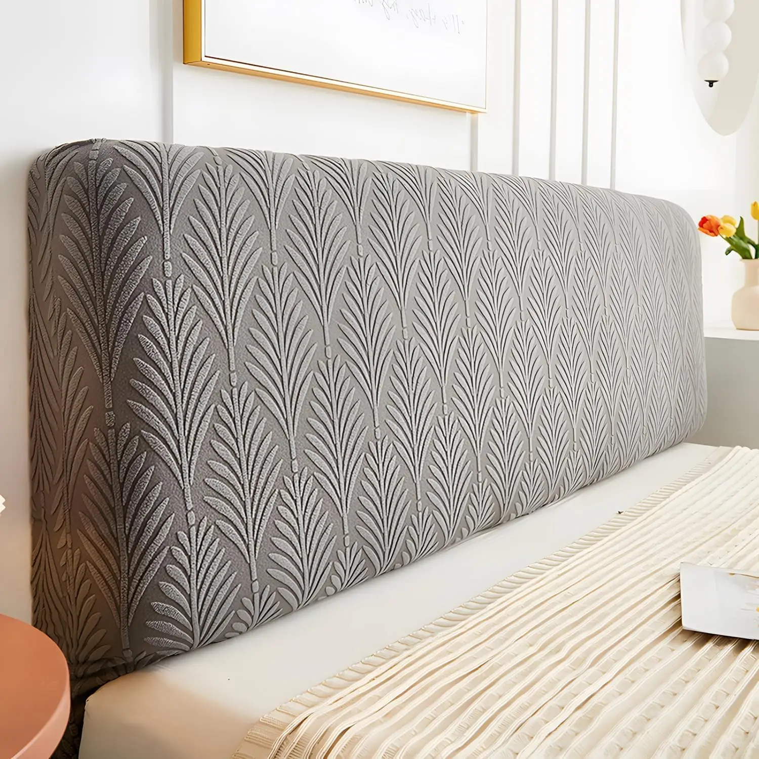 

Stretch Headboard Covers For Queen Cal King Size Bed Headboard Slipcover, Jacquard Bed Head Cover Dustproof Protector Cover For