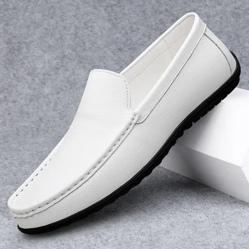 

Мужская повседневная обувь, летние мужские лоферы, повседневные нескользящие туфли на плоской подошве, легкие и мягкие туфли для вождения.