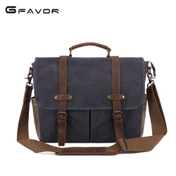 Vintage Men Messenger Bags Waterproof Canvas Shoulder Bag Man Business Crossbody Bag Male Travel 14 inch Laptop Handbag