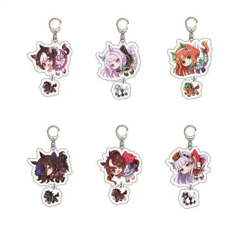 Shuttle Mejiro Mcqueen Symboli Rudolf Kawaii Game Girls Acrylic Key Chains Anime Peripherals Jewelry Cosplay Costumes DIY Props