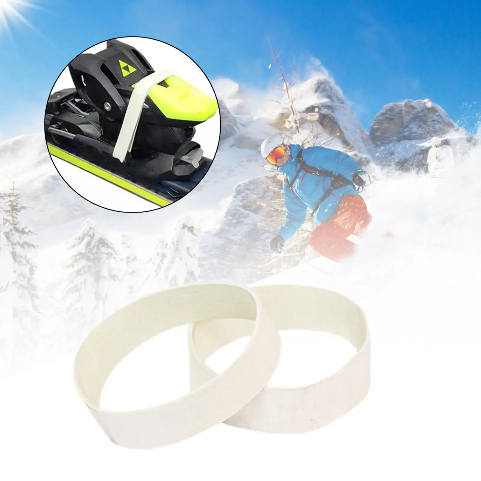 Immagine 5: 2 Pezzi Anelli di Gomma Fermo Freno da Sci Regali Anelli di Gomma per Vincolante da Sci per Fermi da Snowboard Sci Snowboard Sport all'aria aperta