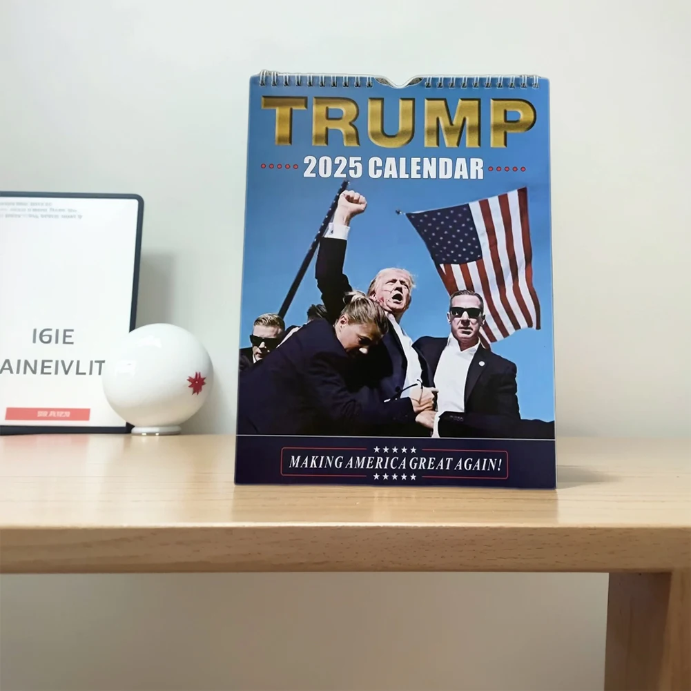 Calendario de escritorio Trump 2025 Calendario de eventos de rally Donald Trump que hace que Estados Unidos vuelva a ser grande 1-3PCS