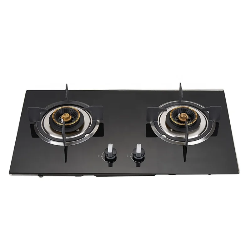 

Tempered portable glass Cast iron cook stove with 2 burner Gas Cooktop