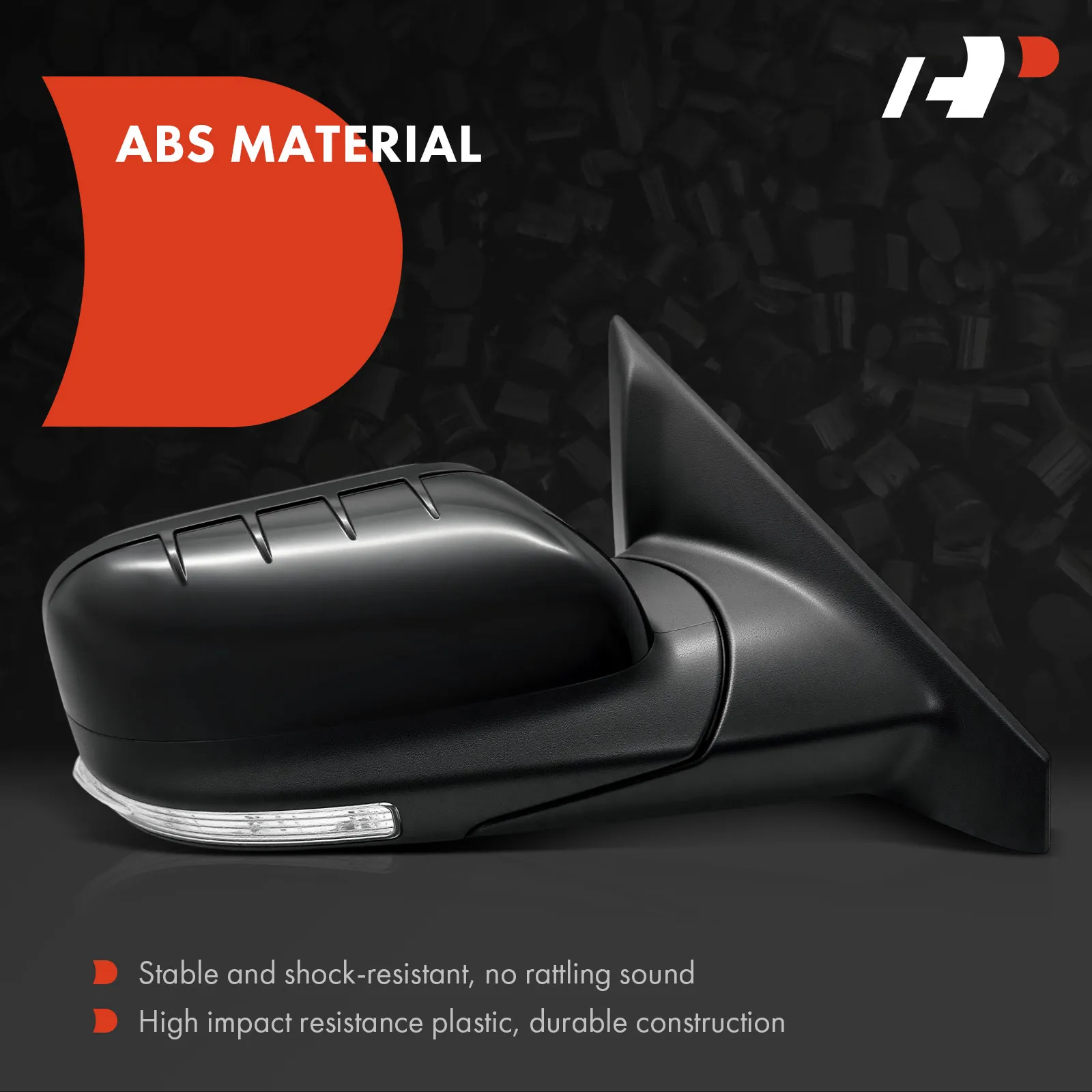 A-Premium Pair Power Door Mirror for Ford Explorer 2011-2015 Manual Folding Blind Spot Detection Turn Signal Light Heated