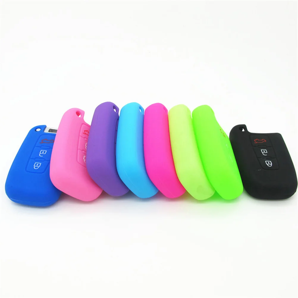 

3 Button Remote Bag For Silicone Key Case Car Fob Protection Cover Fit Ix35 Black Durable Key Bag For Car