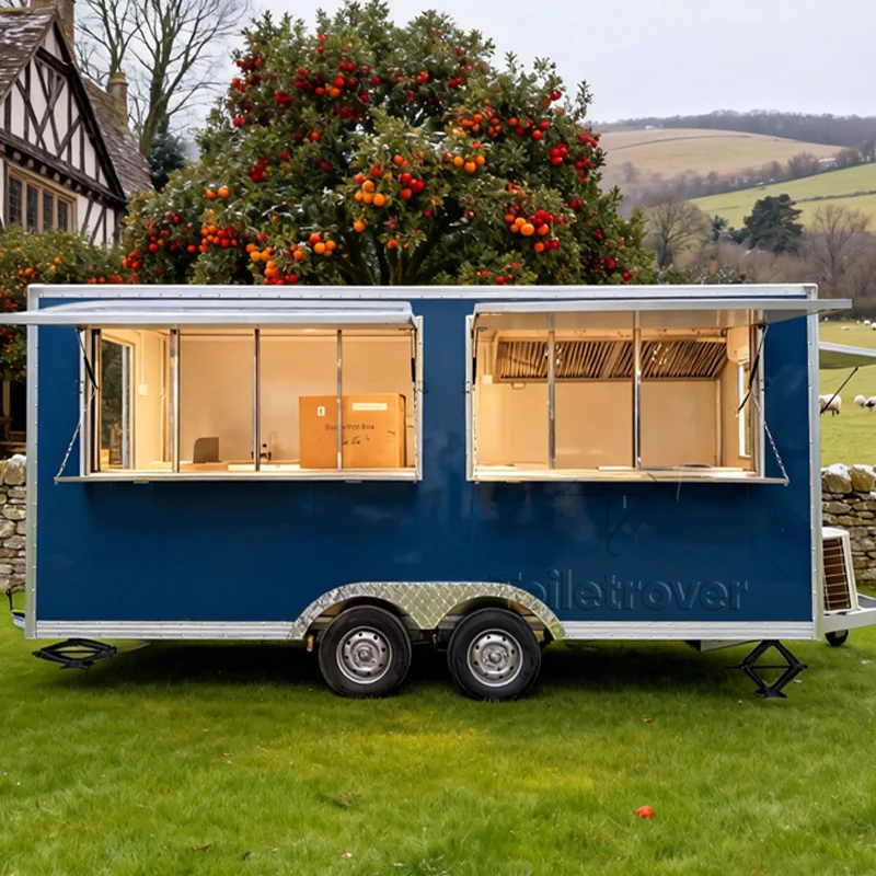 

Street Mobile Food Trailers Fully Equipped Waffle Crepe Dessert Sweet Snack Ice Cream Electric Food Truck with Solar Panels