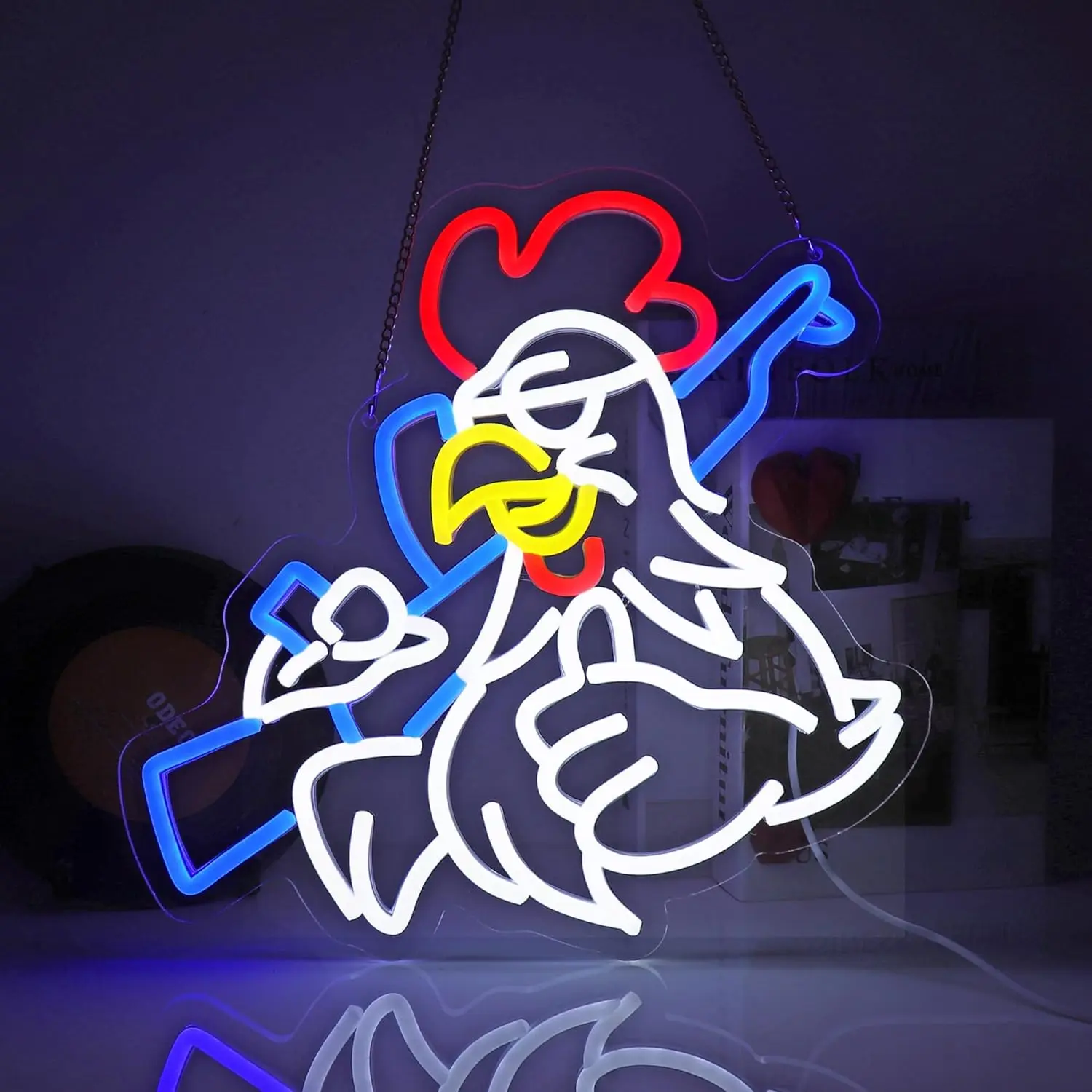

Неоновая вывеска Whofbobfe Fighting Chicken – светодиодный настенный декор с питанием от USB для комнаты мальчика, игровой комнаты, бара и вечеринок, отличный подарок