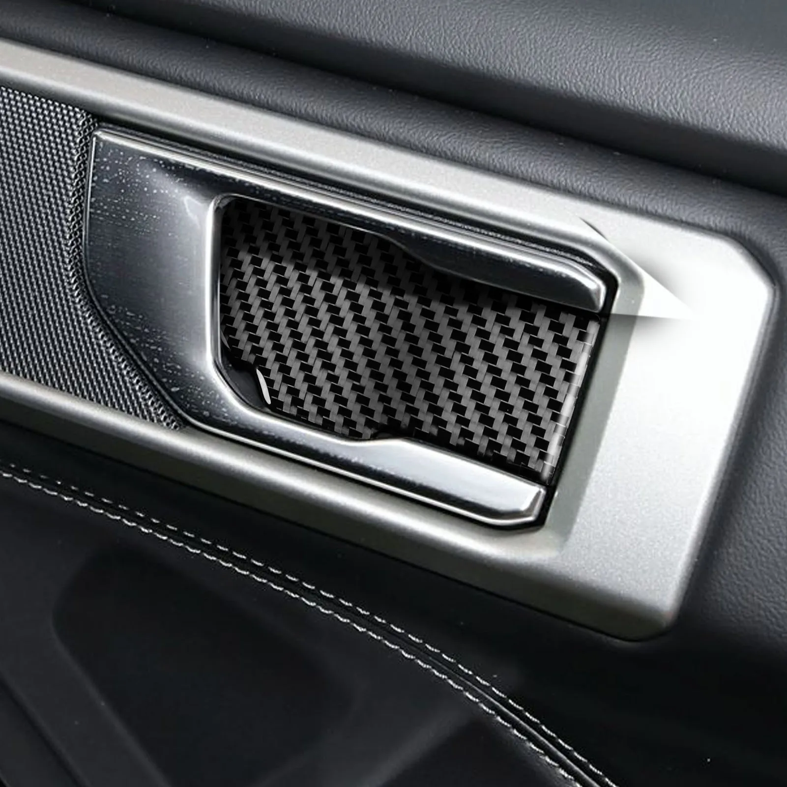 لفورد اكسبلورر 2020-2023 ألياف الكربون الباب الداخلي السلطانية مقبض لوحة غطاء الكسوة اكسسوارات السيارات الداخلية لاصقة تزيين
