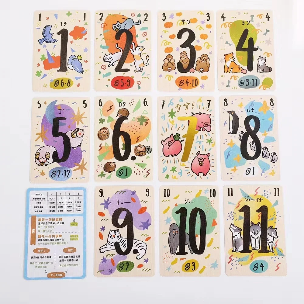 NANA777 Jeu de société 2-5 joueurs Famille/Fête Jeu de table drôle Amis Divertissement Jeu de stratégie Nanatoridori