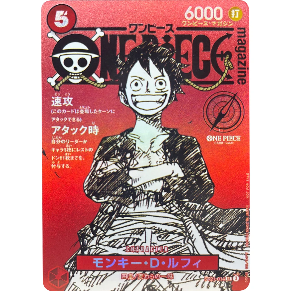 Diy One Piece Magazine Luffy Nami Zoro Sanji Japanese Flash Card OPCG Self Made Classic Anime Collection Card Gift Toy view 5