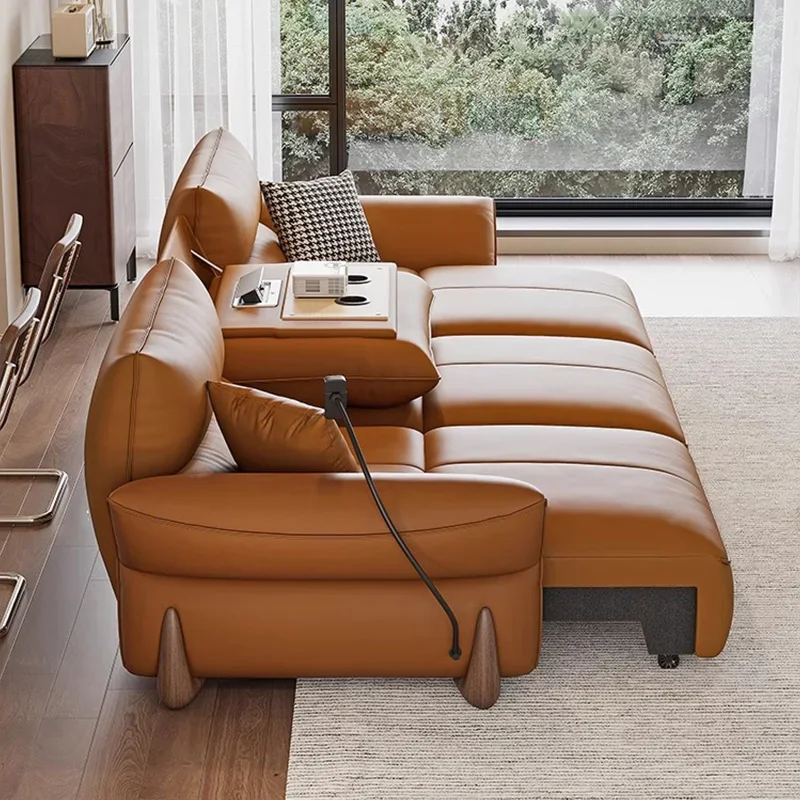 

Service Genuine Leather Sofa Living Room Electric Reclining Italian Sofa Lounge Luxury Divano Nordic Divano Postmodern Furniture